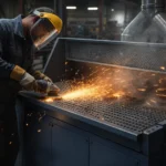 Taşlama masaları için entegre duman ve toz emme sistemi